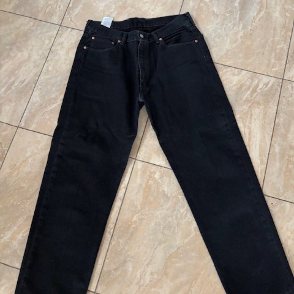 MENS LEVIS 550 JEANS 36X32 BLACK NEW